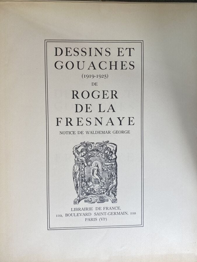 ROGER DE LA FRESNAYE (1885-1925) - Dessins et gouaches, Libraire de - France, P…