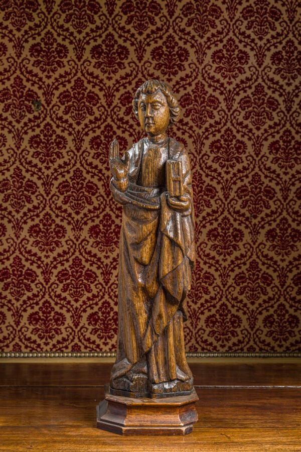 Sculpture d'un saint Jean de Calvaire en chêne . Fin XIVème/Début XVème