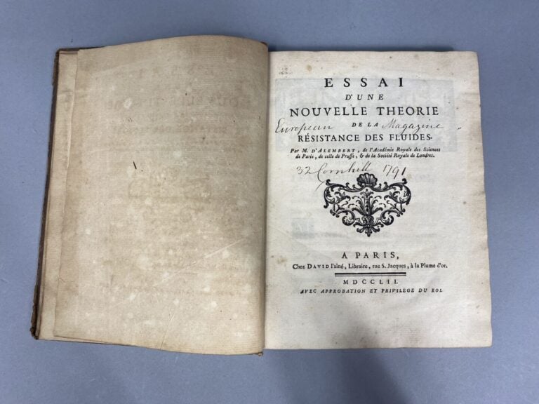 ALEMBERT (Jean Le Rond d') - Essai d'une nouvelle théorie de la résistance des…