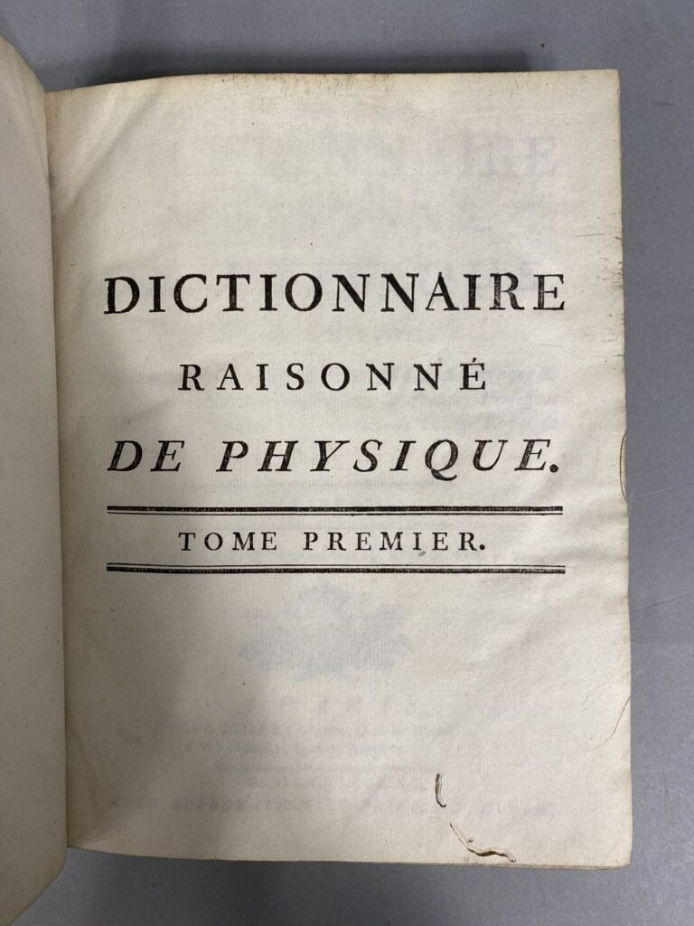 BRISSON (Mathurin, Jacques) : - Dictionnaire raisonné de physique. - Tome 1 : 7…