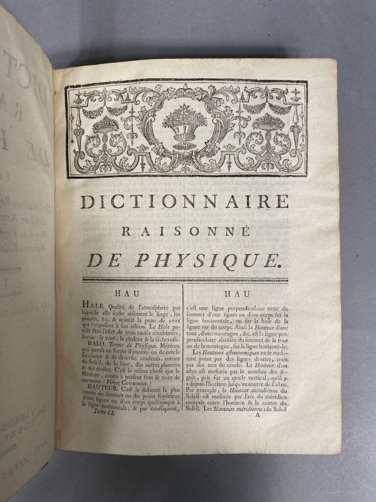 BRISSON (Mathurin, Jacques) : - Dictionnaire raisonné de physique. - Tome 1 : 7…