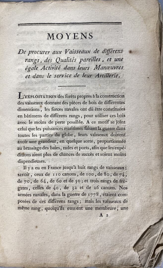 BURGUES de MISSIESSY (Édouard-Jacques) : - Moyens de procurer aux vaisseaux de…