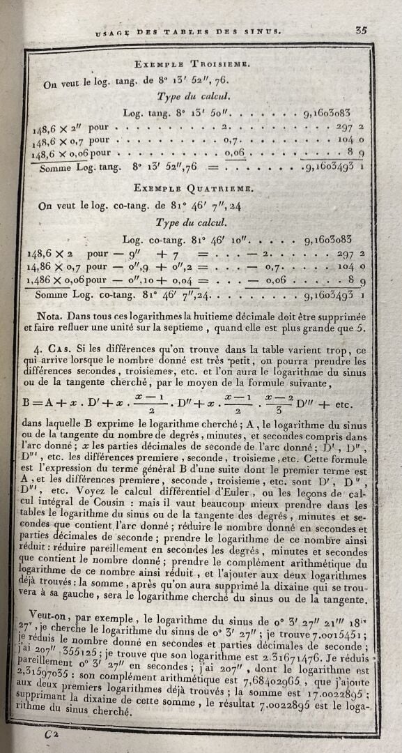 CALLET ,François.- - Tables portatives de Logarithmes, contenant les logarithme…