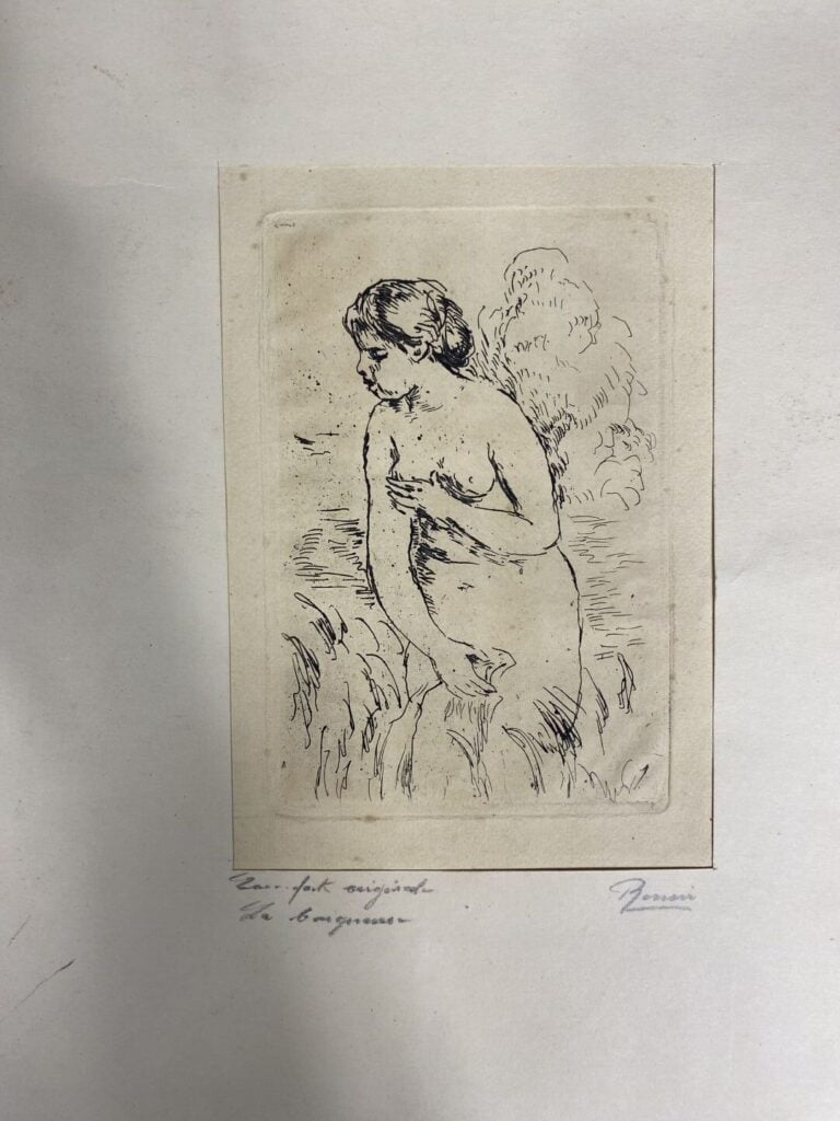 D'après Pierre-Auguste RENOIR (1841-1919) - La baigneuse - Eau-forte sur papier…