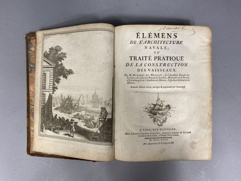 DUHAMEL du MONCEAU (Henri-Louis). - Elémens de l'Architecture navale, ou Traité…