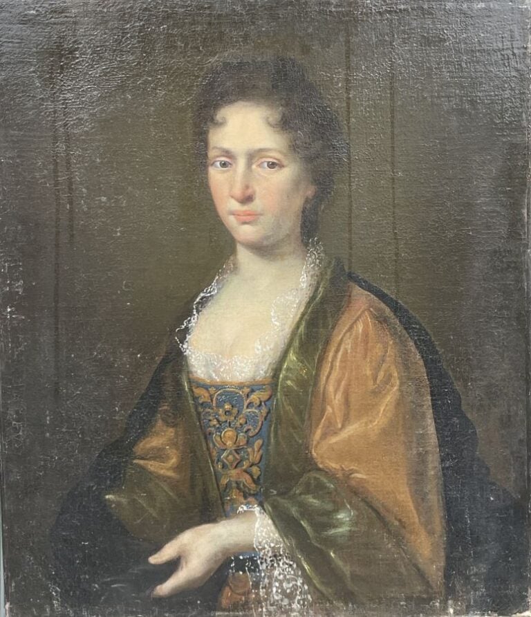 ECOLE XIXème - Portrait de femme et portrait d'homme - 2 Huiles sur toile - 50…