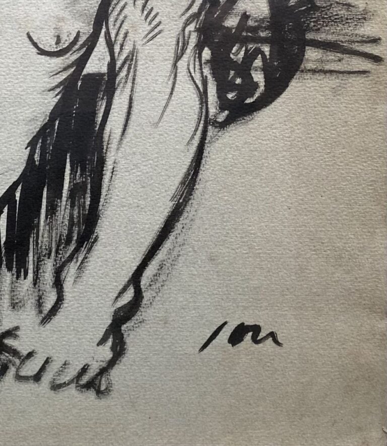 Ecole XXe siècle - Etude de nus - Encre noire - Porte une signature en bas vers…