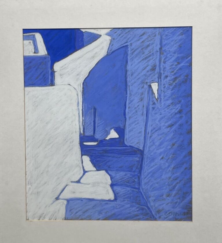 École XXème - Paysage urbain - Pastel - 42 x 35 cm