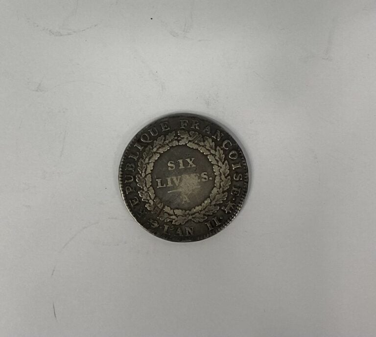 France - Constitution (1792-1793) - Six Livres 1792 A (Paris) - A : Génie aillé…