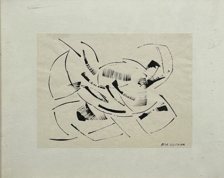 GAUTHIER Oscar (1921-2009) - Sans titre - Encre de Chine, signée en bas à droit…