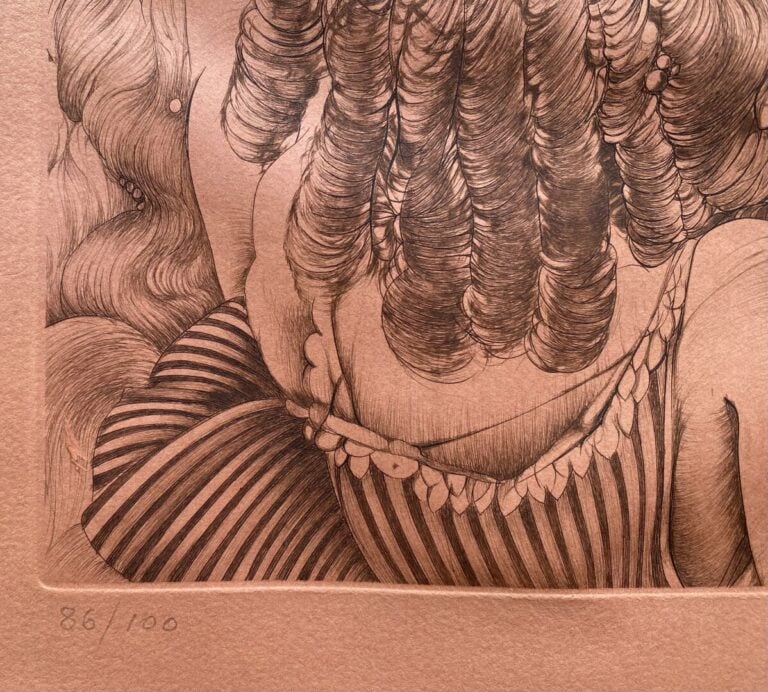 Hans BELLMER (1902-1975) - Composition - Lithographie sur papier rose - Signée…