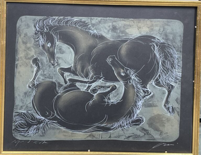 Hans ERNI (1909-2015) - Panthère - Lithographie - 42/200 - 43 x 53 - - On joint…