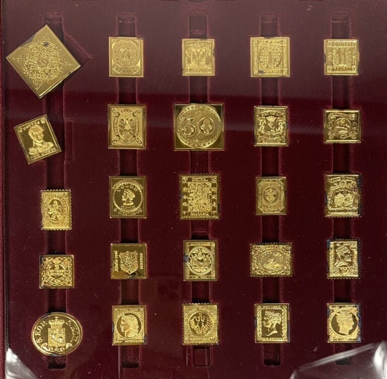 Le Médailler Franklin - Les premiers timbres du monde en vermeil - Emises par l…