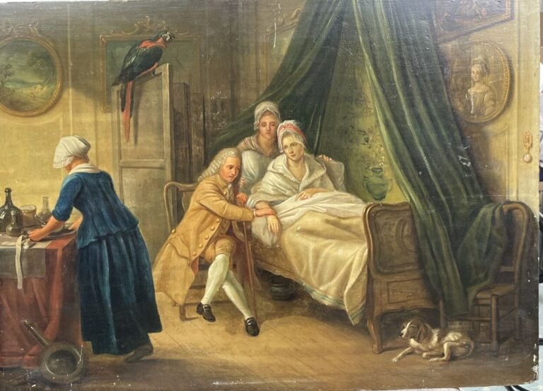 Philip LAMBERT SPRUYT (1727-1801) Ecole flamande - « La visite du médecin au ma…