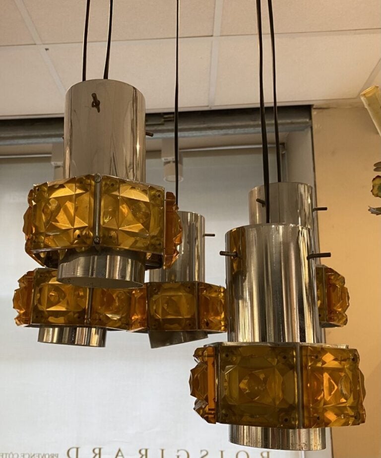 RAAK Amsterdam, dans le goût - Suspension cascade à 5 bras de lumière en alumin…