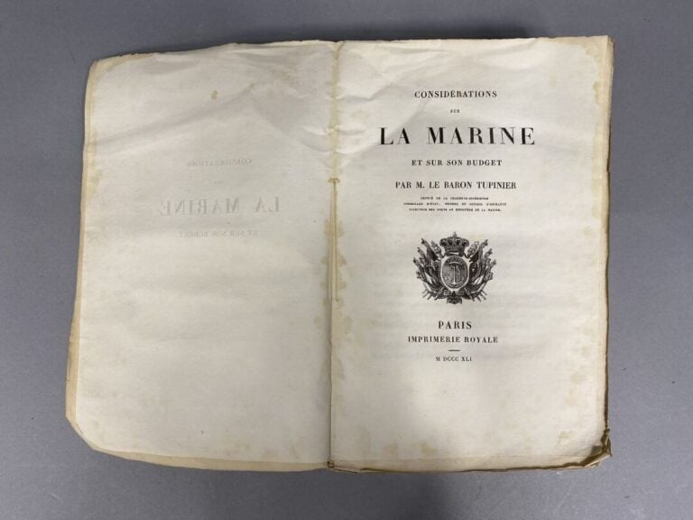 Tupinier (Baron) - Considérations sur la Marine et sur son budget - Paris. Impr…