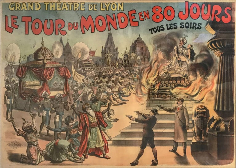 Affiche de théâtre. Grand théâtre de Lyon / Le Tour du Monde en 80 jours / Tous…