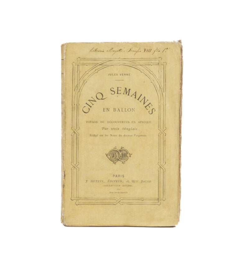 [Afrique] Cinq semaines en ballon par Jules Verne. Paris, J. Hetzel Éditeur, sd…