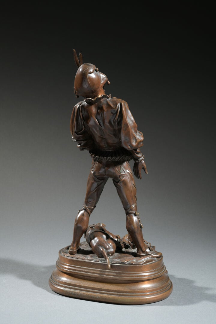 Alfred BARYE (1839-1882) - "Sont-ils gentils" - Epreuve en bronze à patine brun…