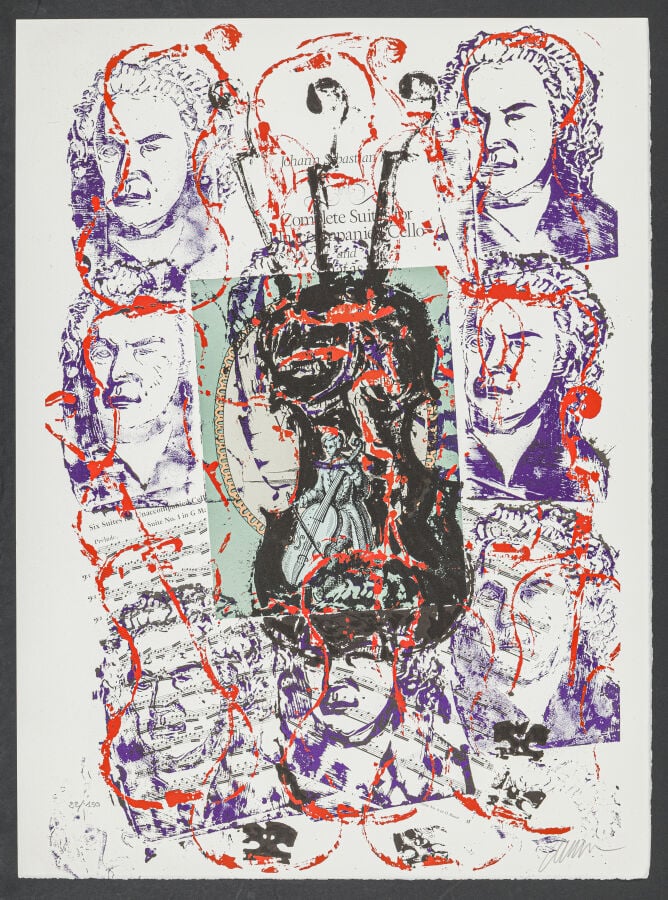 ARMAN (Armand Fernandez, dit) (1928-2005) - Frédéric Chopin circa 1990 - Lithog…