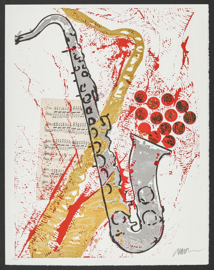 ARMAN (Armand Fernandez, dit) (1928-2005) - Saxophones - Lithographie et gaufra…