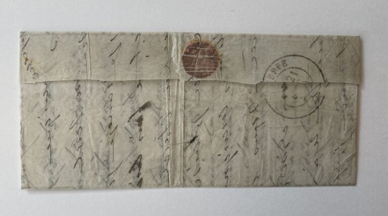 Ballon monté Jules Favre n°1, lettre adressée à Mme Lee, mère de Rosemond Rosta…