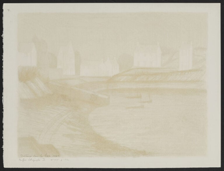 Bernard BUFFET (1928-1999) - Bateaux dans la baie, 1982 - Lithographie en coule…