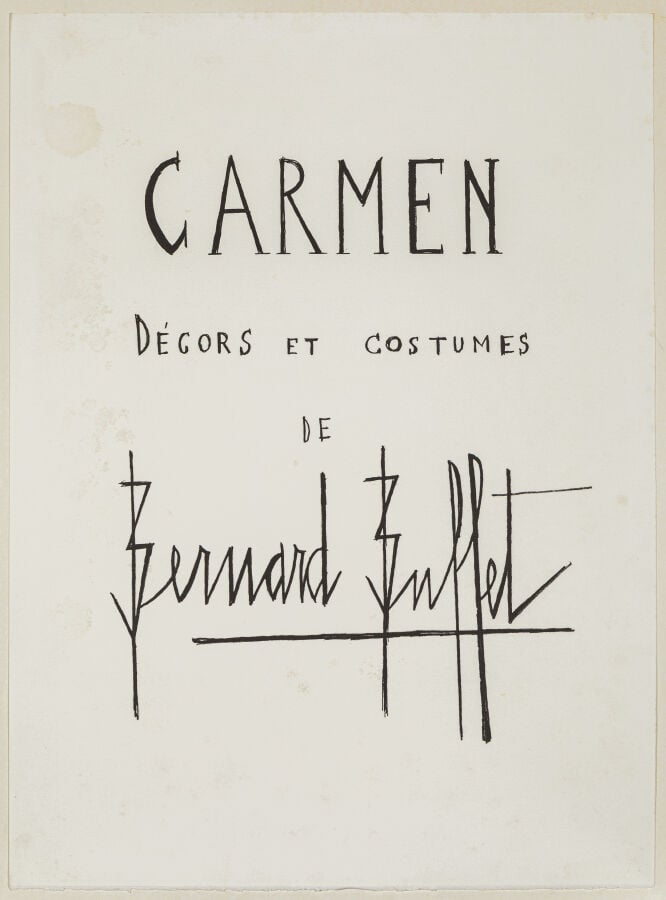 BERNARD BUFFET (1928-1999) - Carmen, Décors et Costumes, A. G. Mazo et Cié édit…