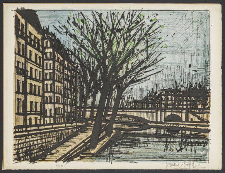 Bernard BUFFET (1928-1999) - L'Île Saint-Louis, 1962 - Lithographie en couleurs…