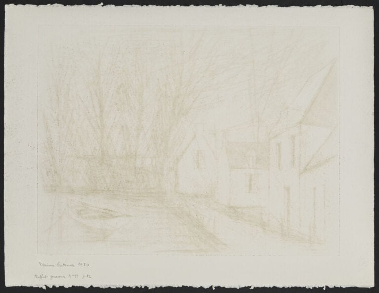 Bernard BUFFET (1928-1999) - Maison Bretonnes, 1980 - Pointe sèche sur Moulin d…