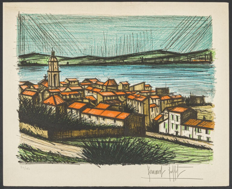 Bernard BUFFET (1928-1999) - Saint-Tropez, la baie, 1977 - Lithographie en coul…