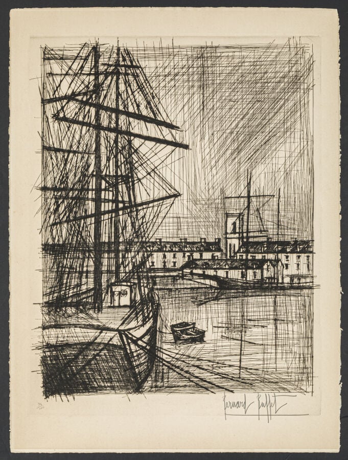 Bernard BUFFET (1928-1999) - Terre-Neuvas, 1966 - Eau-forte sur vélin d'Arches,…