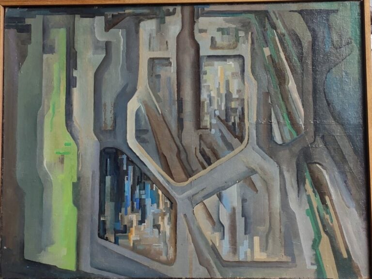 BERNARD SABY (1925-1975) - Composition - Huile sur toile, signée et annotée « V…