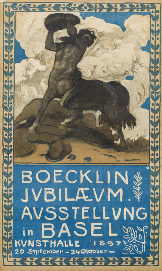 BOECKLIN (1850-1901) - Boecklin Jubilaeum Ausstellung in basel Kunsthalle 1897…
