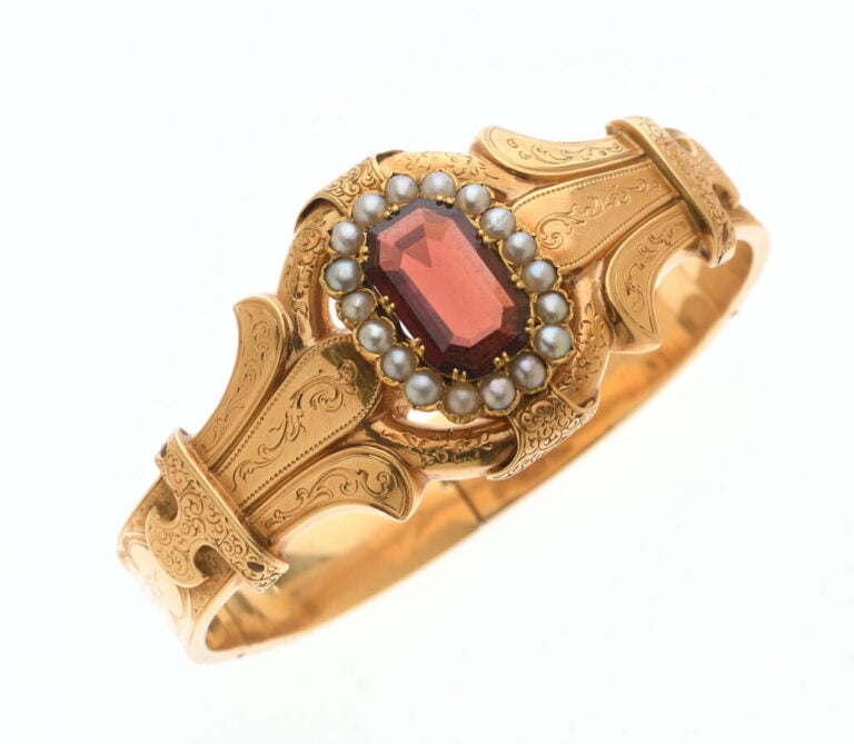 Bracelet réglable coulissant en or 18 carats (750 0/00) d'époque Napoléon III.…