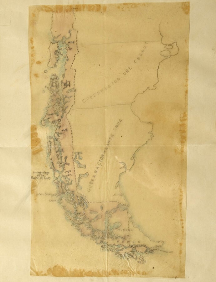 Carte de la Patagonie destinée à Deux ans de vacances (1887). - À la demande d'…