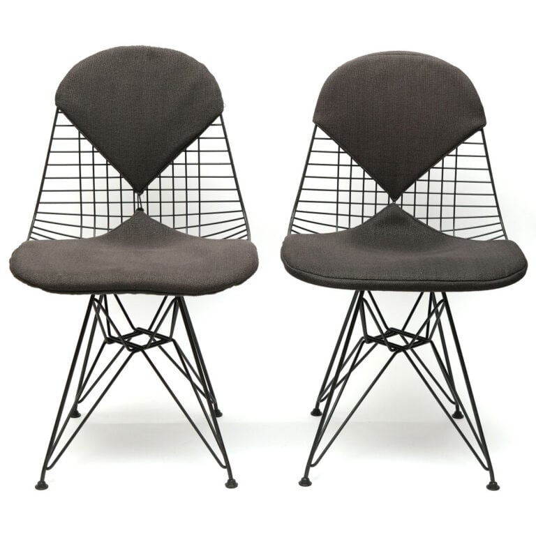 CHARLES et RAY EAMES - Suite de six chaises "Eiffel-Tower" à structure en fil d…