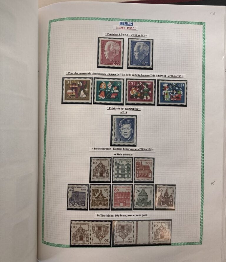 Collection très avancée de 1949 à 1984, dont Berlin, série n° 28/46 avec certic…