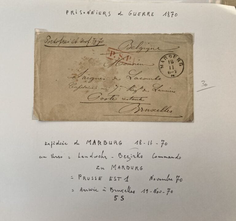 Divers guerre 1870 et Commune de Paris dans un classeur, courriers et documents