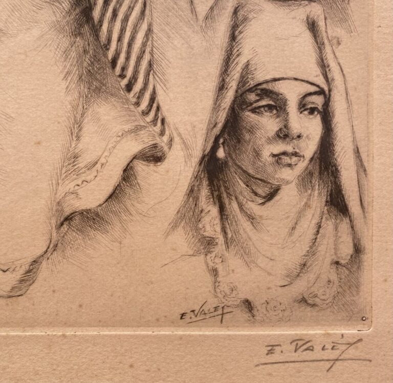 Edmond VALES (1918-2001) - Les lithams - Gravure - Signée en bas à droite, titr…