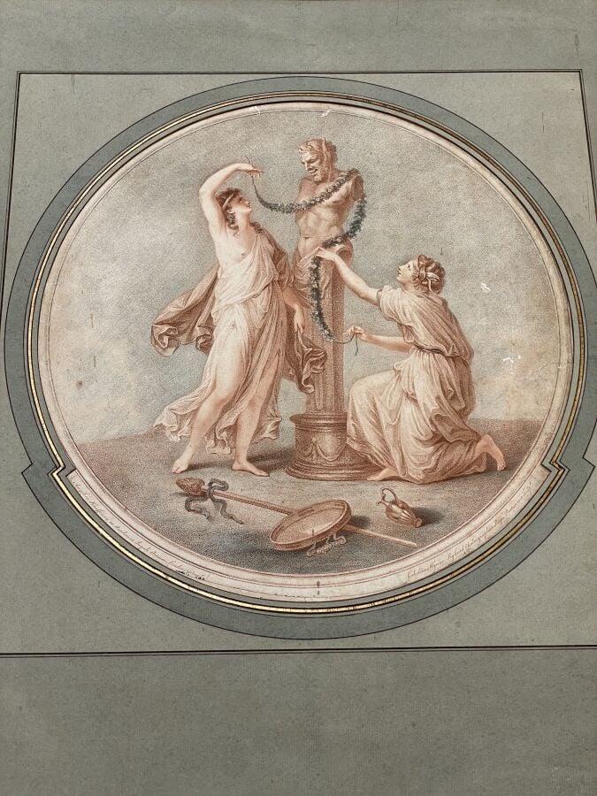 Ensemble d'environ 19 estampes : d'après Bouchardon gravé par DEMARTEAU, Antoin…