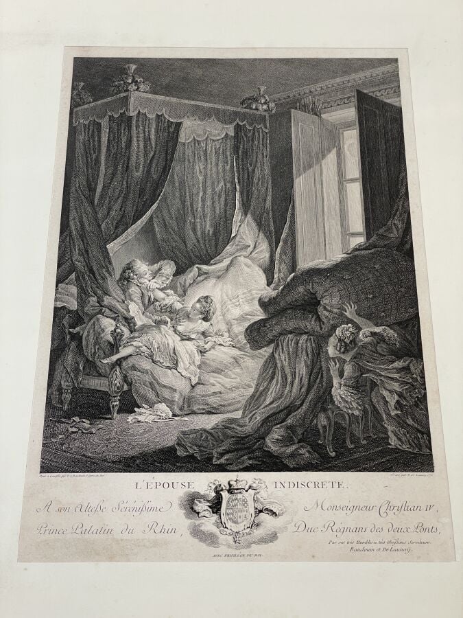 Ensemble d'environ 19 estampes : d'après Bouchardon gravé par DEMARTEAU, Antoin…