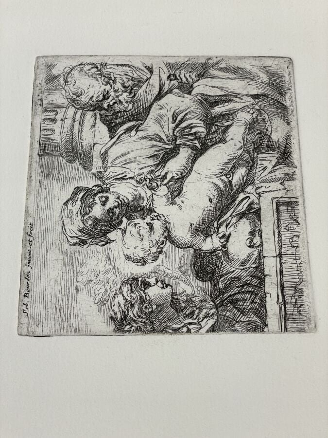 Ensemble d'environ 19 estampes : d'après Bouchardon gravé par DEMARTEAU, Antoin…