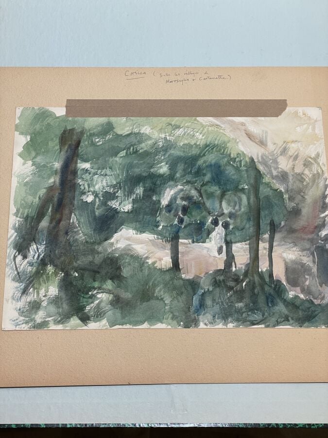 Ensemble de 29 oeuvres sur papier dont : - Maurice TETE (1880-1948) : 2 composi…
