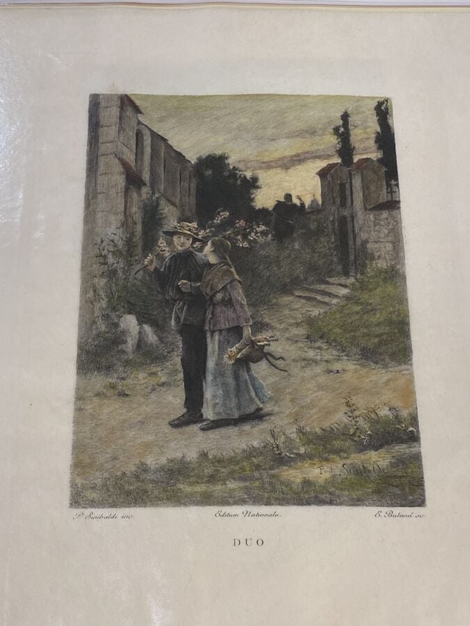 Ensemble de 35 illustrations pour les livres en héliogravure d'après Louis DESC…