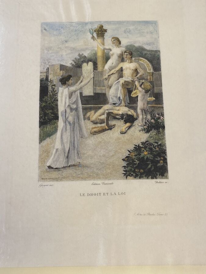 Ensemble de 35 illustrations pour les livres en héliogravure d'après Louis DESC…