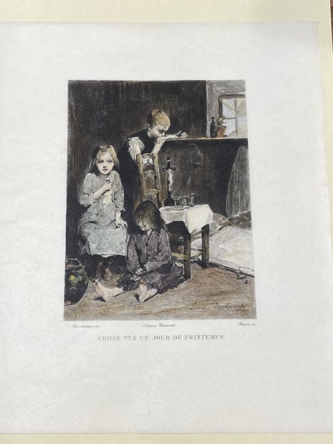 Ensemble de 35 illustrations pour les livres en héliogravure d'après Louis DESC…