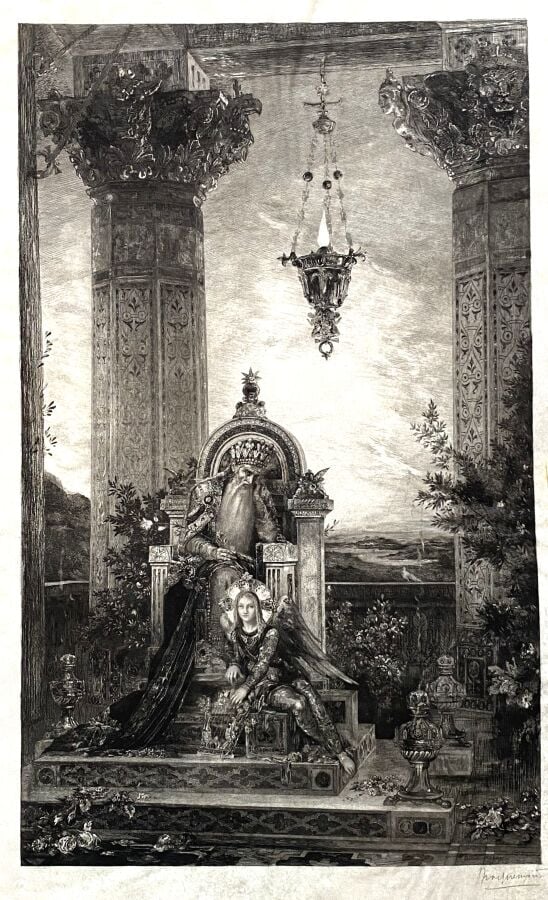 Félix BRACQUEMOND (1833-1914) - Le roi David, 1884 (Béraldi 348) - Eau-forte su…