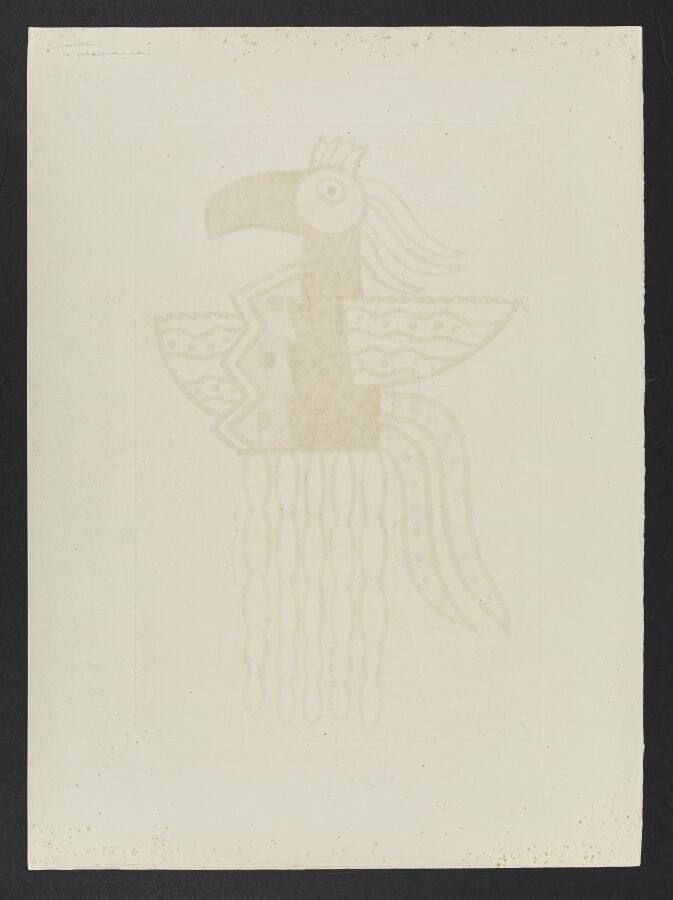 Fernand LEGER (1881-1955) - L'oiseau magique, 1953 - Aquatinte et sérigraphie e…