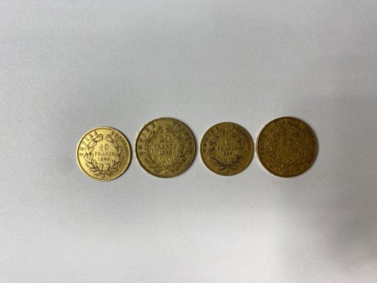 FRANCE - 2 pièces de 20 francs or, IIe République 1851 et Napoléon III 1856 - P…